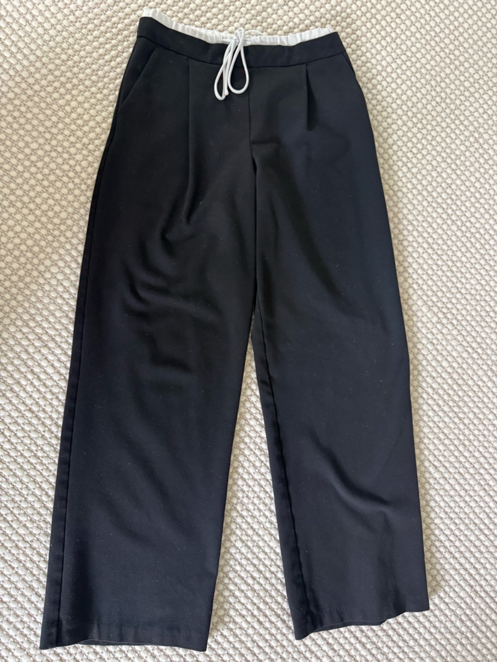Zara Black Straight-Leg Trousers